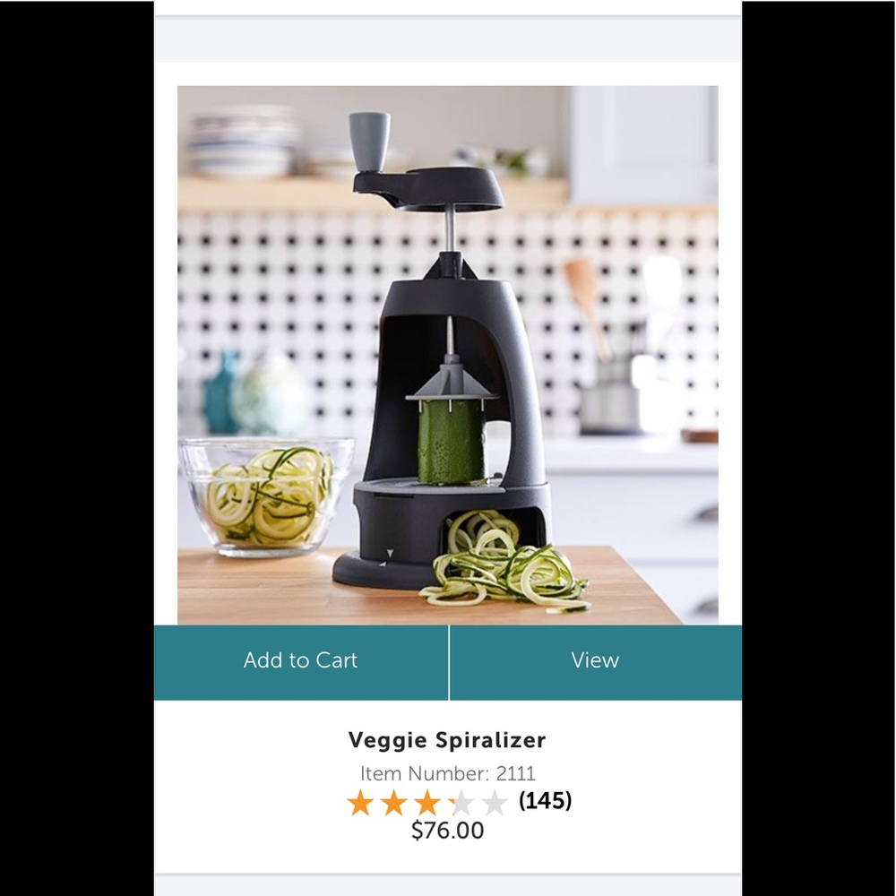 Pampered chef veggie Spiralizer